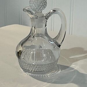 Vintage EAPG Glass Cruet Blown and Pressed. Tiny Bubble Dew Drop Pattern